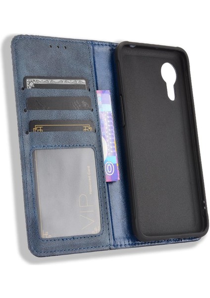 Samsung Galaxy Xcover 5 Manyetik Kapatma Cüzdan Pu Deri Telefon Kılıfı (Yurt Dışından)