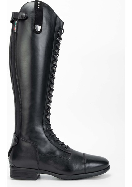 Unisex Deri Siyah Binici Cizmesi Çizme 990 Akıta Cızme Black