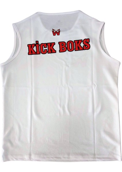 Kick Boks Sıfır Kol Tişört (Beyaz) fiyatları