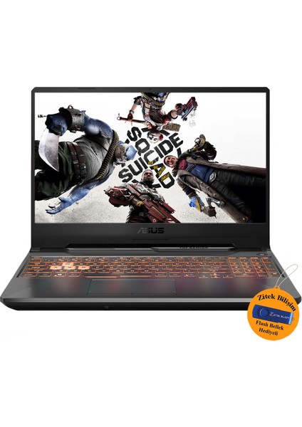 Tuf Gamıng F15 Intel I5-12500H 32 GB 1 Tb SSD 4 GB RTX3050 WIN11 Pro FX507ZC4-HN211 ZI716 + Zitek 16 GB Flash Bellek