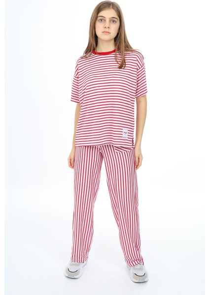 Kırmızı Kısa Kollu Kız Çocuk Takım 17981