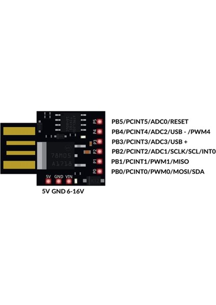 Adet ATTINY85 Digispark I2C LED Rev.3 Kickstarter 5V Iıc Spı USB Geliştirme Kurulu 6 I/o Pin Arduino Için (Yurt Dışından)