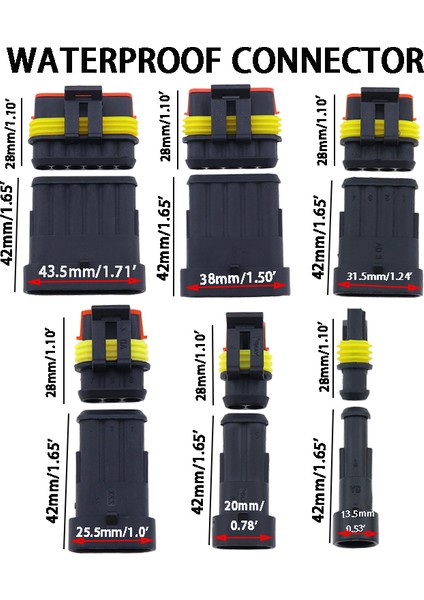 2 Takım 5 Takım Su Geçirmez 1/2/3/4/5/6 Pin Yollu Mühür Arazi Aracı 12A IP68 Elektrik Otomotiv Teli Konnektör Fiş Terminalleri Kamyon Araba (Yurt Dışından)