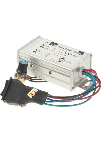 Zoroom 2x Dc 9V 12V 24V 48V 60V 20A Geri Dönüşümlü Motor Hız Kontrol Regülatörü Sürücüsü Pwm (Yurt Dışından)
