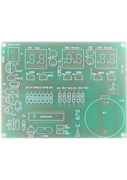 Dıy Kitleri AT89C2051 Elektronik Saat Dijital Tüp LED Ekran Paketi Elektronik Modül Parçaları ve Bileşenleri Dc 9V - 12V (Yurt Dışından) fırsatları