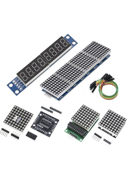 MAX7219 Nokta Vuruş Modülü Mikrodenetleyici Modülü Kontrol Modülü Ekran Modülü 4 Arduino Için 5p Hattı ile Bir Ekranda (Yurt Dışından)