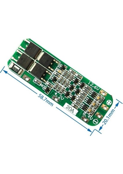 3s 20A Li-Ion Lityum 18650 Şarj Cihazı Bms Koruma Levhası 12.6V Hücre 64X20X3.4MM Modül (Yurt Dışından) fiyatları