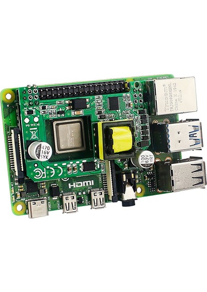 Raspberry Pi 4 Model B/3b+-1 Için Poe Şapka * Poe Yeşil Modül-Yeşil (Yurt Dışından)