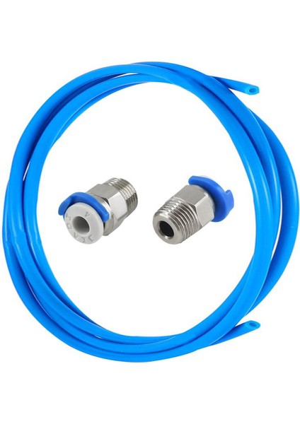 Pnömatik Konnektörler Pc4-01 1 M Ptfe Teflonto Tüp ile 2*4 mm 3D Parçalar 1.75MM Bowden Ekstruder CR10 J-Kafa (Yurt Dışından)