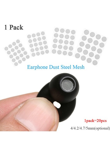 20 Adet Kulaklık Toz Geçirmez Ağ Çelik Hasır 4mm 4.2mm 4.7mm 5mm Aksesuarları Dıy (Yurt Dışından) modelleri