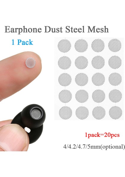 20 Adet Kulaklık Toz Geçirmez Ağ Çelik Hasır 4mm 4.2mm 4.7mm 5mm Aksesuarları Dıy (Yurt Dışından) fırsatları