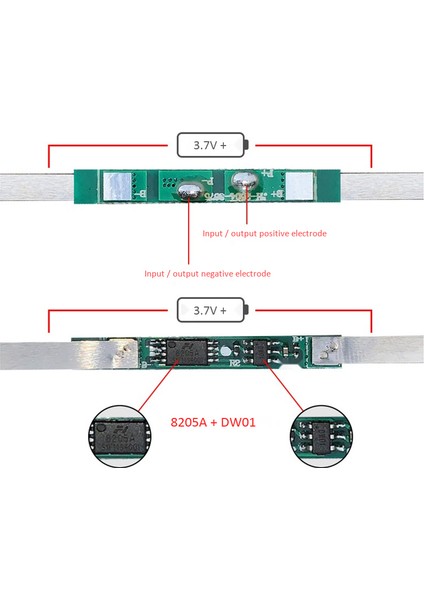 1s 3.7V 18650 Li-Ion Lityum Pil Için 100 Adet 3A Bms Koruma Levhası (Yurt Dışından)