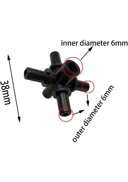 50 Adet Bahçe Hortumu Konnektörü 6mm 5 Yollu Boru Hızlı Bağlantı Sulama Suyu Ayırıcı Püskürtme Memesi Adaptörü (Yurt Dışından) modelleri