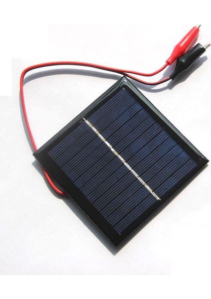 1W 5.5V Güneş Pili Epoksi Polikristalin Güneş Paneli + Şarj Için Klip 3.7V Sistemi LED Işık Çalışması 95*95MM (Yurt Dışından)