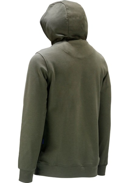 Erkek Standart Fit Kapüşonlu Cepli Haki Sweatshirt fiyatları