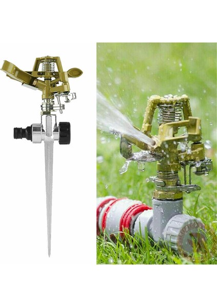 Su Yağmurlama Bahçe Çim Impulse Metal Spike Çim Hortumu 360 Derece Güneş Işığı Süper Mağaza (Yurt Dışından) fırsatları
