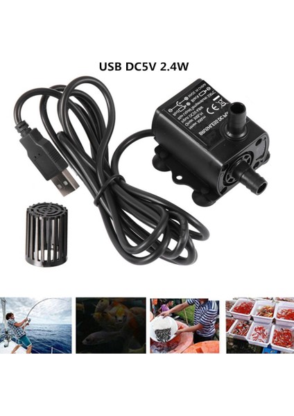 Göbeklady USB DC5V 2.4W Açık Çeşme Için Su Pompası (Yurt Dışından)