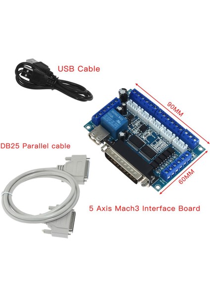 Step Motor Sürücü Mach3 Paralel Bağlantı Noktası Kontrolü 3D Parçaları Için USB Kablosu ile 5 Eksenli Cnc Koparma Anakart (Yurt Dışından)