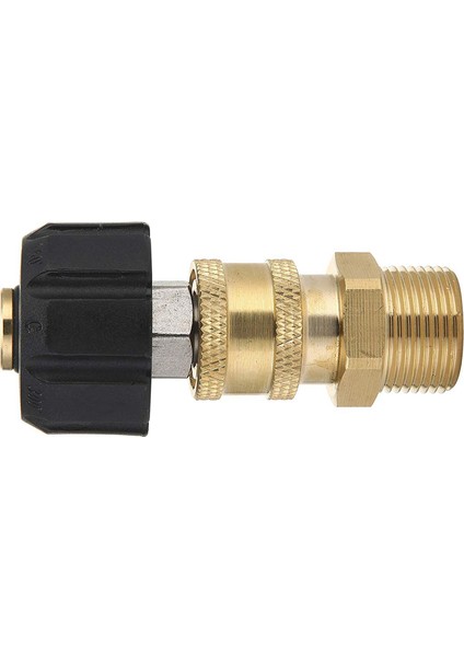 Basınçlı Yıkama Adaptörü Seti M22 - 1/4 Inç Hızlı Bağlantı Kiti, M22 14MM - 1/4 Inç Hızlı Bağlantı Kiti - Altın ve Siyah (Yurt Dışından)