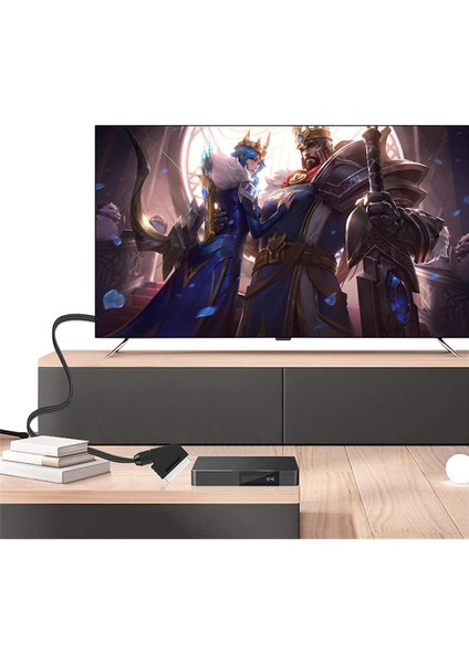 Scart - HDMI Uyumlu Dönüştürücü Kablo Ses Video Adaptörü Dönüşüm Kablosu 1 M Hdtv Vhs Için (Yurt Dışından) fiyatları