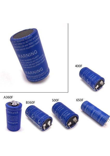 【ayak Koltuk】 2.7V 360/400/500/650F Süper Farad Kapasitör Düşük Esr Ultrakapasitör Araba Otomotiv Güç Kaynağı Doğrultucu Için (Yurt Dışından) fiyatları