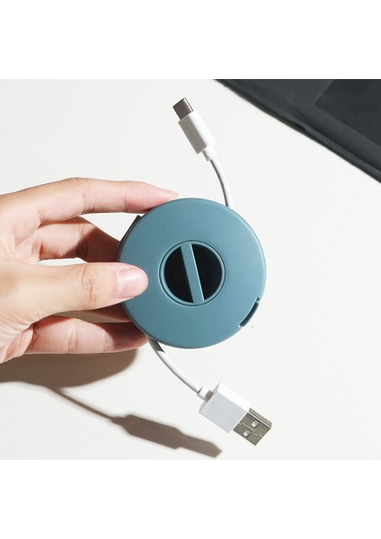 Dönebilen Kulaklık Sarıcı - Cep Telefonu Veri Kablosu Şarj Cihazı Tel Saklama Kutusu - Otomatik USB Kablo Tutucu - Makara Hub Kabloları Düzenleyici (Yurt Dışından) modelleri