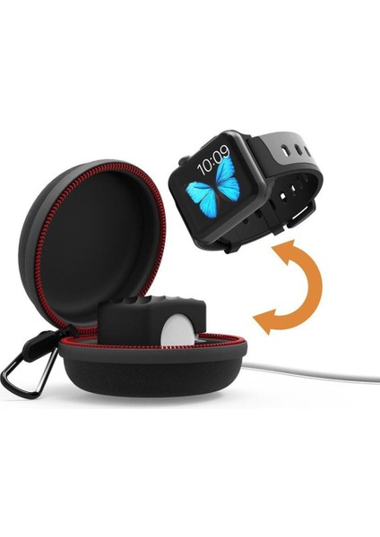 Yeni Taşınabilir Şarj Cihazı Şarj Tutucu Dock Case Seyahat Sert Koruyucu Çanta Kılıfı Apple Watch Serisi 1/2/3 (Yurt Dışından) modelleri