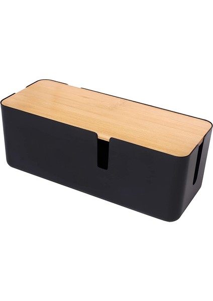 Uzatma Kablosu Için Bambu Kapaklı Kablo Düzenleme Kutusu (Siyah) (Yurt Dışından) fiyatları