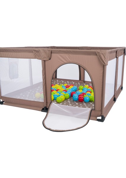 Playard Güvenli Bebek ve Çocuk Oyun Alanı Oyun Parkı 125X125 Oyun Matı ve Topları