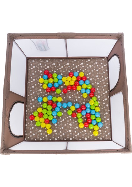 Playard Güvenli Bebek ve Çocuk Oyun Alanı Oyun Parkı 125X125 Oyun Matı ve Topları