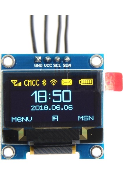 0.96 Inç Iıc I2C Seri Gnd 128X64 OLED LCD LED Ekran Modülü SSD1306 Arduino Kiti Için Mavi Ekran - Gösterildiği Gibi (Yurt Dışından) fırsatları