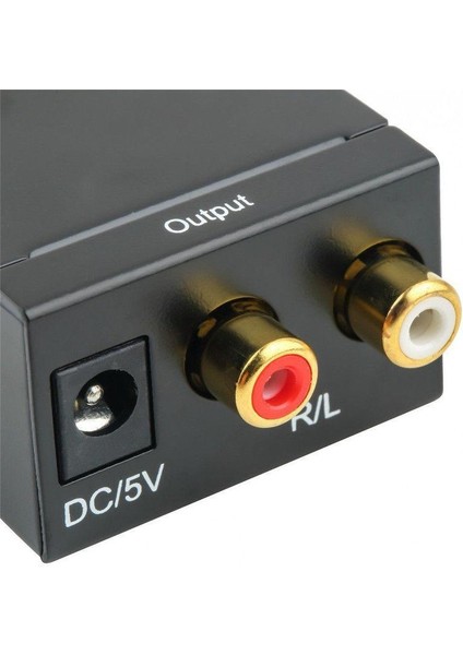 Poplikdfr Dijital Optik Koaksiyel - Analog Rca L/r Ses Dönüştürücü Adaptör, Fiber Kablo ve USB Kablosu ve Ana Bilgisayar ile (Yurt Dışından)