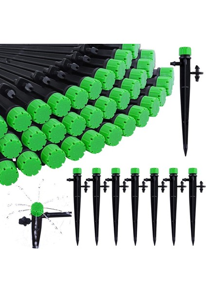 4/7 mm Tüp Için Dikenli Konnektörlü 60 Parça 360 Derece Ayarlanabilir Sulama Damlatıcı, Su Akış Sulama Sistemi (Yurt Dışından)