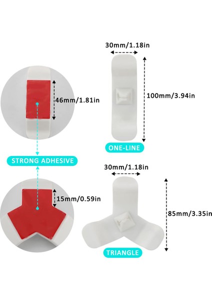 2'li Paket Alet Kablo Tutucu Alet Tel Tutucu Kablo Düzenleyici (Yurt Dışından)