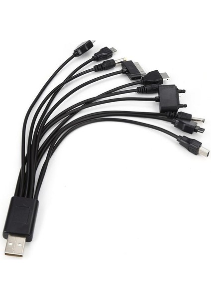 Sıcak! Kalite 10 In 1 Evrensel Esnek USB 2.0 Sürümü Çoklu Fiş Cep Telefonu Şarj Kablosu Samsung Htc Lg Sony Huawei Için (Yurt Dışından) fiyatları