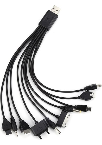 Sıcak! Kalite 10 In 1 Evrensel Esnek USB 2.0 Sürümü Çoklu Fiş Cep Telefonu Şarj Kablosu Samsung Htc Lg Sony Huawei Için (Yurt Dışından) modelleri