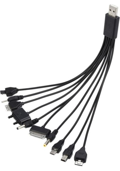 Sıcak! Kalite 10 In 1 Evrensel Esnek USB 2.0 Sürümü Çoklu Fiş Cep Telefonu Şarj Kablosu Samsung Htc Lg Sony Huawei Için (Yurt Dışından) fırsatları