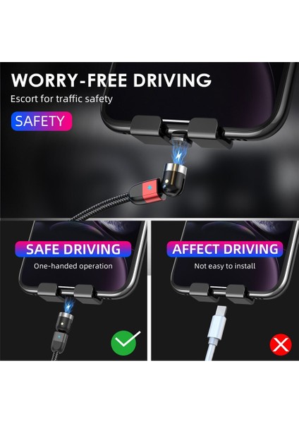 Lovebay 540° Döndür Manyetik Telefon Kablosu Mikro USB C Tipi Şarj Cihazı Mıknatıs Şarj Cihazı Mikro Kablo Cep Telefonu USB Магнитная Kablosu (Yurt Dışından) modelleri