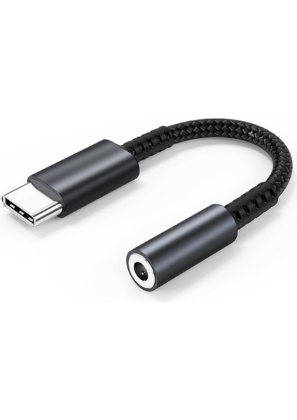 Tip C Ila 3.5mm Dijital Ses Adaptör Kablosu Kulaklık Ses Adaptör Kablosu 13.5 cm Tablet Pc Için Siyah (Yurt Dışından)