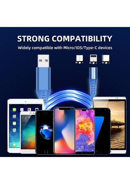 Manyetik Şarj Kablosu Manyetik Tel Tipi C Microusb Yıldırım USB iphone Samsung Xiaomi Huawei Onur LED Işıklı Kablo (Yurt Dışından) indirimleri