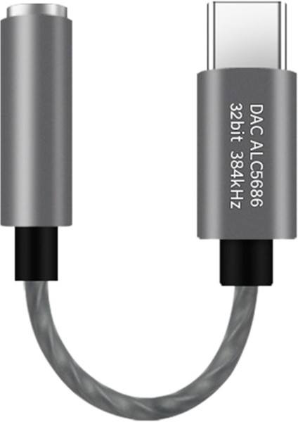 USB Tip C - 3.5mm Kulaklık Jakı Dac Adaptörü 32BIT 384KHZ Tek ALC5686 USB - 3.5mm Samsung Akıllı Telefon Için (Yurt Dışından) fiyatları