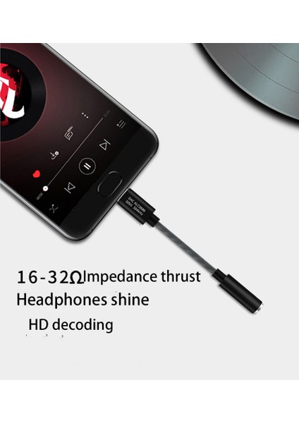 USB Tip C - 3.5mm Kulaklık Jakı Dac Adaptörü 32BIT 384KHZ Tek ALC5686 USB - 3.5mm Samsung Akıllı Telefon Için (Yurt Dışından) modelleri