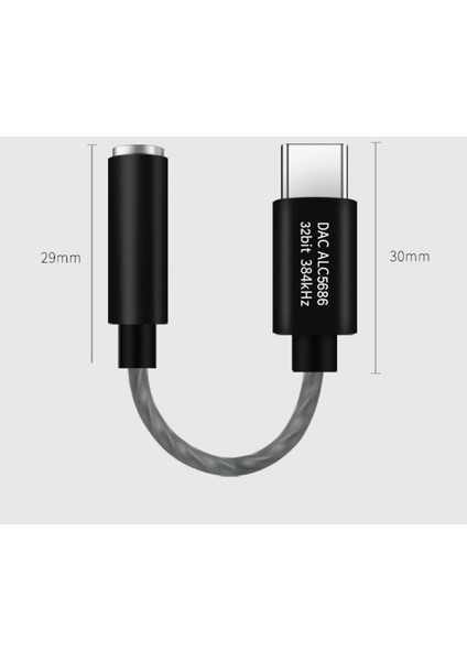 USB Tip C - 3.5mm Kulaklık Jakı Dac Adaptörü 32BIT 384KHZ Tek ALC5686 USB - 3.5mm Samsung Akıllı Telefon Için (Yurt Dışından) indirimleri