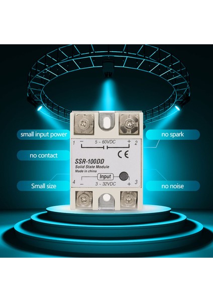 SSR-100DD Dayanıklı Katı Hal Röle Modülü Ssr Dc Kontrol Girişi 3-32V (Yurt Dışından)