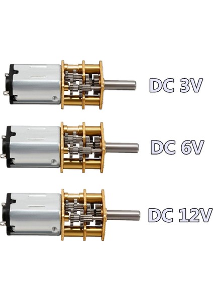 Dc 3 V/6 V/12 V N20 Mini Mikro Metal Dişli Motor Dişli Çarklı Dc Motorlar 15/30/50/60/100/200/300/500/600/1000RPM 3D Parçaları (Yurt Dışından)