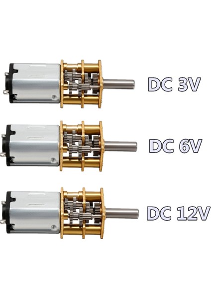 Dc 3 V/6 V/12 V N20 Mini Mikro Metal Dişli Motor Dişli Çarklı Dc Motorlar 15/30/50/60/100/200/300/500/600/1000RPM 3D Parçaları (Yurt Dışından) fiyatları