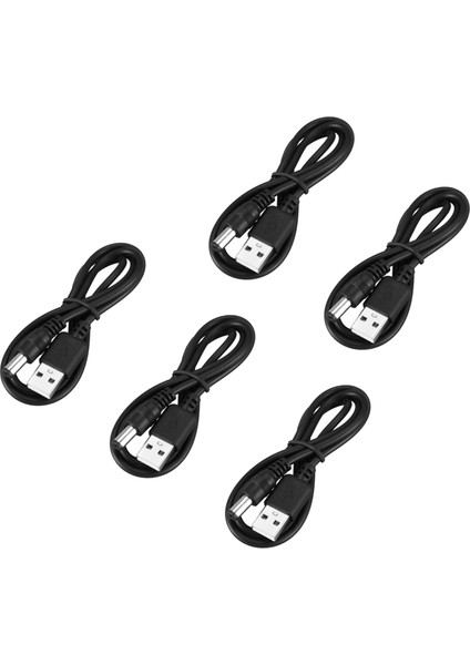 5x USB Kablosu 5,5mm / 2,1mm 5V Dc Jak Kablosu (Siyah, 75CM) (Yurt Dışından) fiyatları