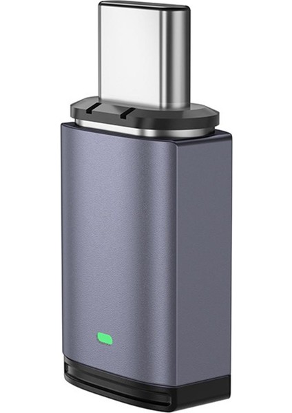 Parça USB C Erkek - Dişi Tip C Manyetik Adaptör 100 W Pd Hızlı Şarj Mıknatısı USB C Veri Adaptörü, Düz (Yurt Dışından)