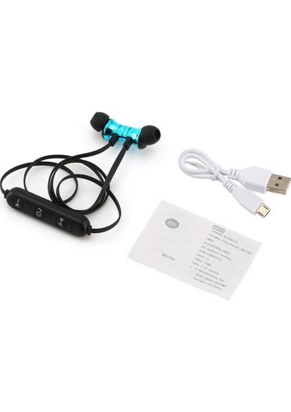 Manyetik Kablosuz Bluetooth Kulaklık Stereo Spor Su Geçirmez Kulaklıklar IPhone 7 Samsung Için Mic ile Kablosuz Kulak Içi Kulaklık (Yurt Dışından)