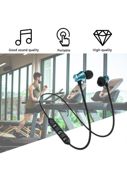 Manyetik Kablosuz Bluetooth Kulaklık Stereo Spor Su Geçirmez Kulaklıklar IPhone 7 Samsung Için Mic ile Kablosuz Kulak Içi Kulaklık (Yurt Dışından) fiyatları